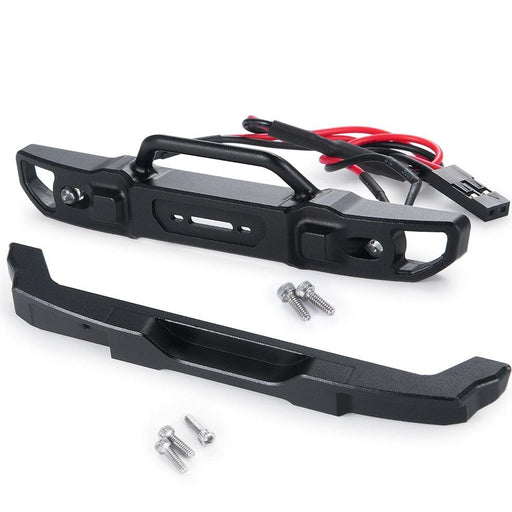 Front/Rear Bumper w/ LED Lights for Axial SCX24 1/24 (Metaal) - upgraderc