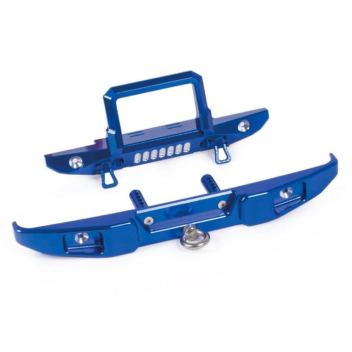 Front/Rear Bumper w/ Tow Hook Winch Base for Axial SCX6 1/6 (Aluminium) Onderdeel Fimonda 2 in 1 Blue 