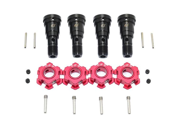 Front/Rear Drive Shaft Head + Hex Adapter for Traxxas X-MAXX 6/8S 1/5 (Aluminium+Staal) - upgraderc