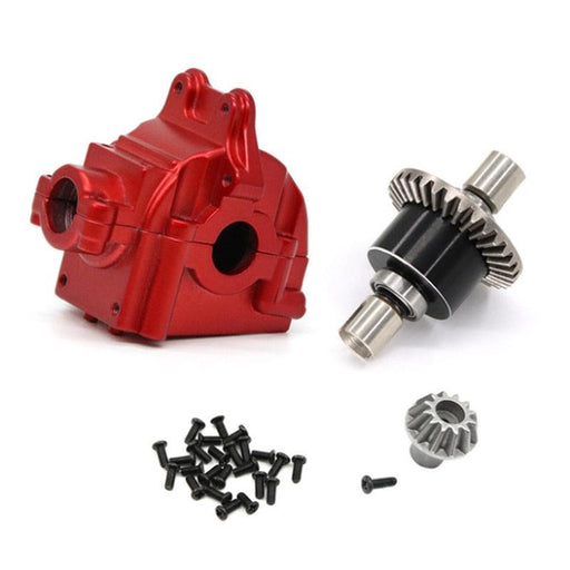 Front/rear Gearbox Housings & Differential Sets for WLtoys 1/12, 1/14 (Metaal) Onderdeel upgraderc Red 