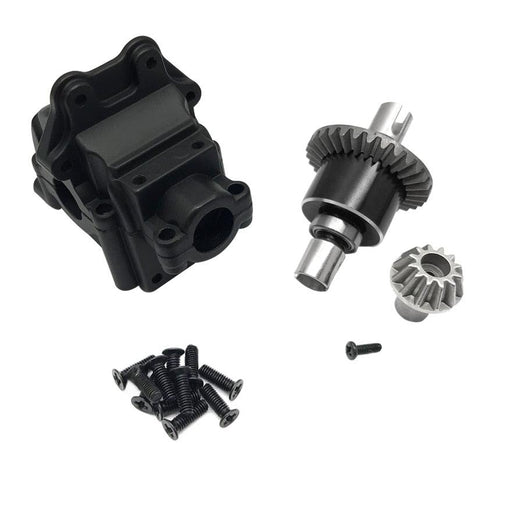 Front/rear Gearbox Housings & Differential Sets for WLtoys 1/12, 1/14 (Metaal) Onderdeel upgraderc black 