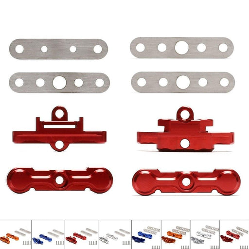 Front/Rear Lower Arm Tie Bar Mount Set for Traxxas MAXX 4S 1/10 (Aluminium) 8916 8926 8927 Onderdeel New Enron Front-Rear RED 