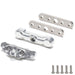Front/Rear Lower Arm Tie Bar Mount Set for Traxxas MAXX 4S 1/10 (Aluminium) 8916 8926 8927 Onderdeel New Enron Front SILVER 