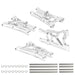 Front/rear Lower Suspension Arm HPI 1/8 (Aluminium) 107899, 107900 Orderdeel New Enron All SILVER 