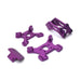 Front/rear Shock Bracket w/ Front Bumper for WLtoys 1/12, 1/14 (Metaal) Onderdeel upgraderc Purple 