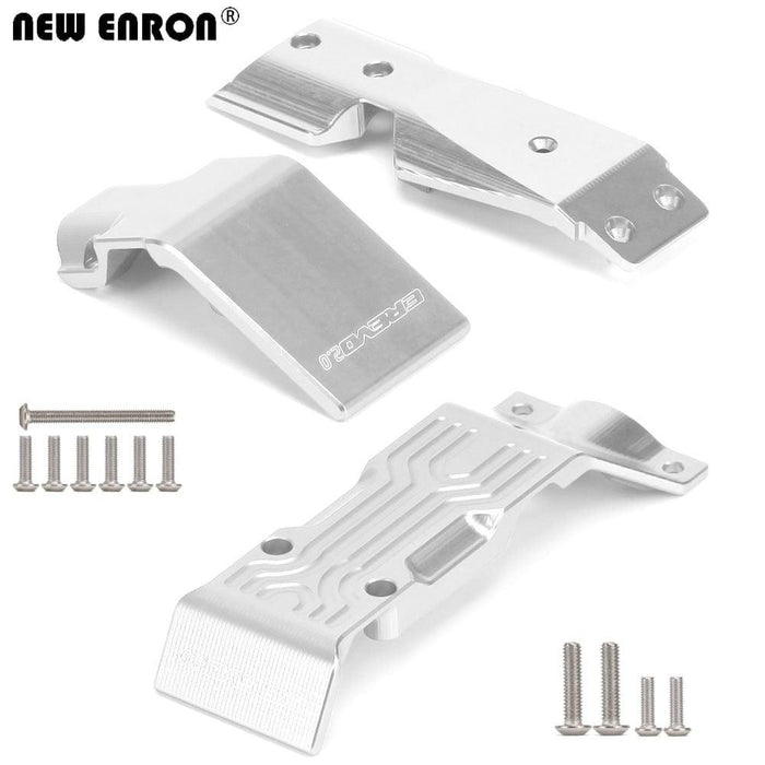 Front/Rear Skid Plate Set for Traxxas E-Revo 2.0 1/10 (Aluminium) Onderdeel New Enron FRONT-REAR SILVER 