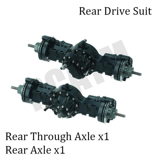 Front/Rear Through Differential Drive Axles for Tamiya Truck 1/14 (Metaal) Onderdeel RCATM Rear Drive 