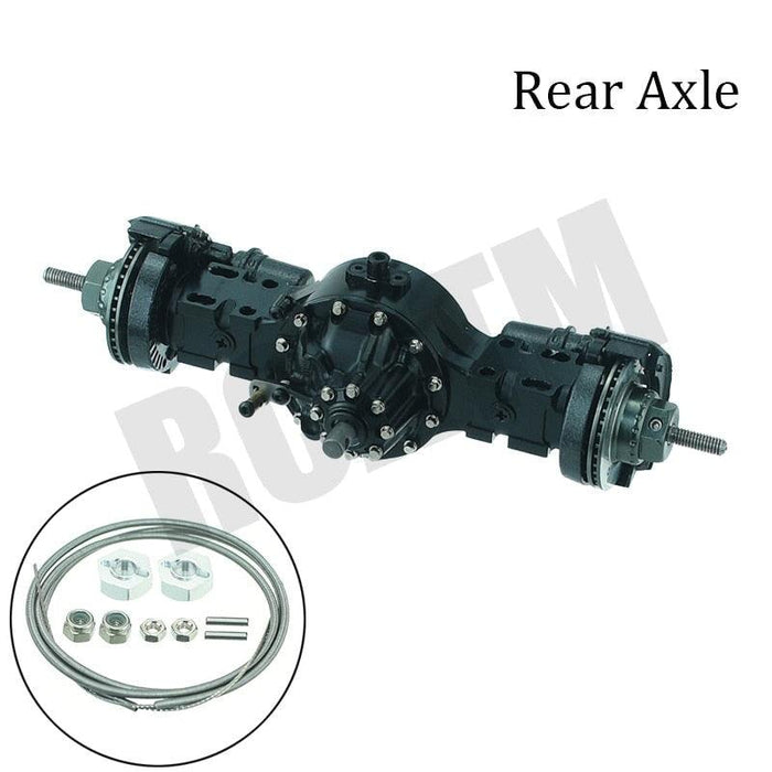 Front/Rear Through Differential Drive Axles for Tamiya Truck 1/14 (Metaal) Onderdeel RCATM Rear Axle 