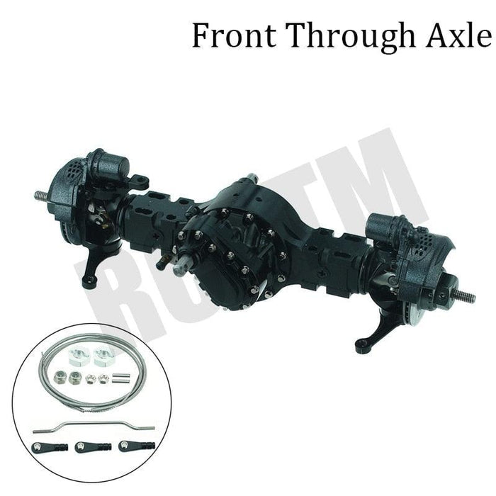 Front/Rear Through Differential Drive Axles for Tamiya Truck 1/14 (Metaal) Onderdeel RCATM Front Through Axle 