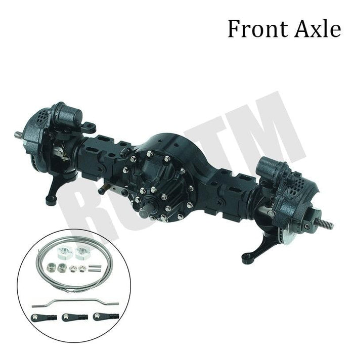 Front/Rear Through Differential Drive Axles for Tamiya Truck 1/14 (Metaal) Onderdeel RCATM Front Axle 