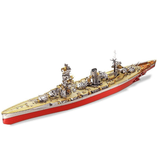 Fuso Battleship 3D Model (330 Messing+RVS) Bouwset Piececool 