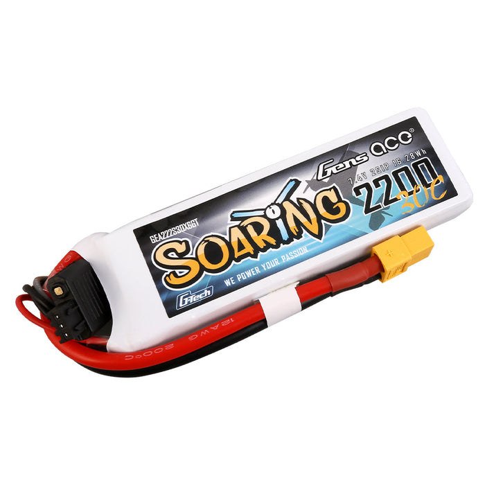 Gens Ace G-Tech Soaring 2200mAh 7.4V 30C 2S1P LiPo (XT60)
