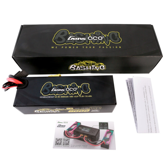 Gens Ace G-Tech Bashing 8000mAh 14.8V 100C 4S2P Lipo Battery (EC5)