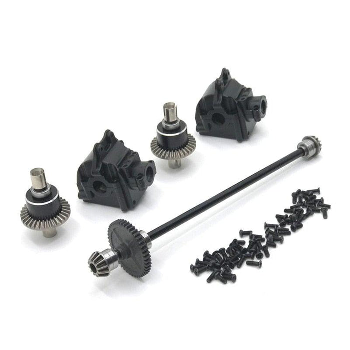 Gearbox Differential Assembly for Wltoys 1/14 (Metaal) Onderdeel upgraderc Black 