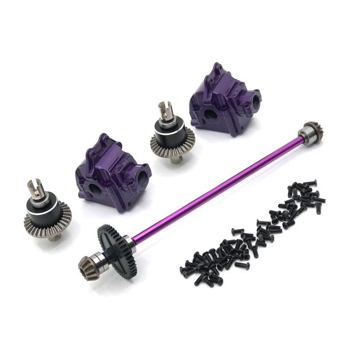 Gearbox Differential Assembly for Wltoys 1/14 (Metaal) Onderdeel upgraderc purple 