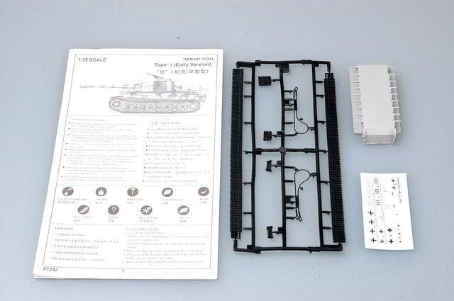 German Tiger 1 1/72 Tank Early Production Model (Plastic) Bouwset TRUMPETER 