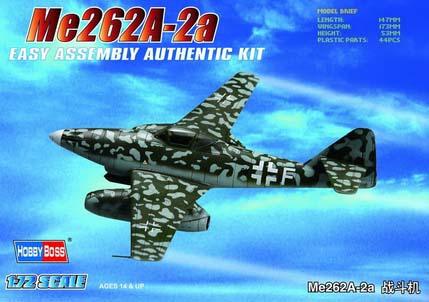 Germany Me-262A-2a 1/72 Military Fighter Model (Plastic) Bouwset HobbyBoss 