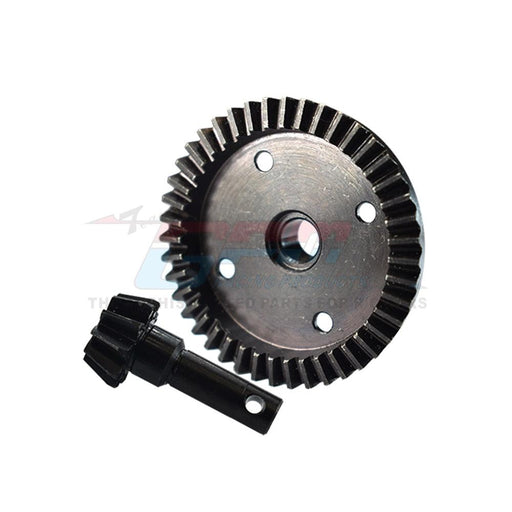 GPM 43T Differential Gear + 10T Pinion Gear for Traxxas SLEDGE 4WD 1/8 (Staal) - upgraderc