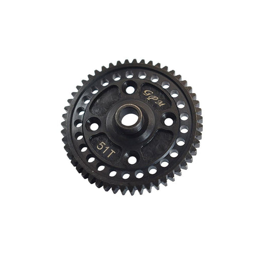GPM 51T 52T Spur Gear for Traxxas SLEDGE 4WD 1/8 (Staal) 9652/9651 - upgraderc