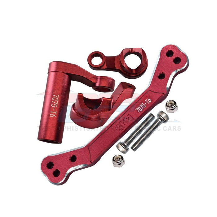 GPM Steering Assembly + Draglink for Traxxas SLEDGE 4WD 1/8 (Aluminium) - upgraderc