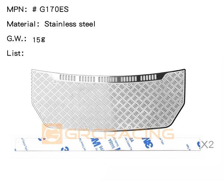 GRC TRX4 Hood Anti-skid plate (Metaal) Onderdeel GRC Silver 