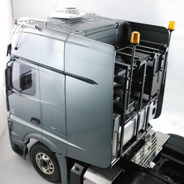 Heavy Equipment Rack Bracket w/ Light for Tamiya Truck 1/14 (Metaal) Onderdeel RCATM 