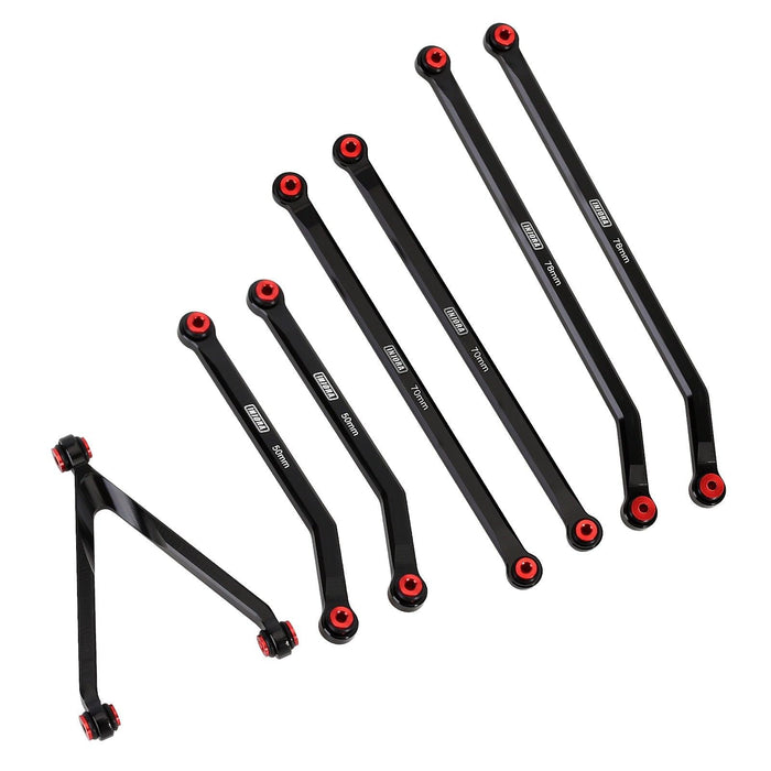 High Clearance Chassis Links Set for Axial SCX24 Jeep Gladiator 1/24 (Aluminium) Onderdeel Injora Black 