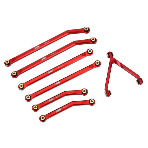 High Clearance Linkage Set for Axial SCX24 LWB 1/24 (Aluminium) Onderdeel Injora Red 
