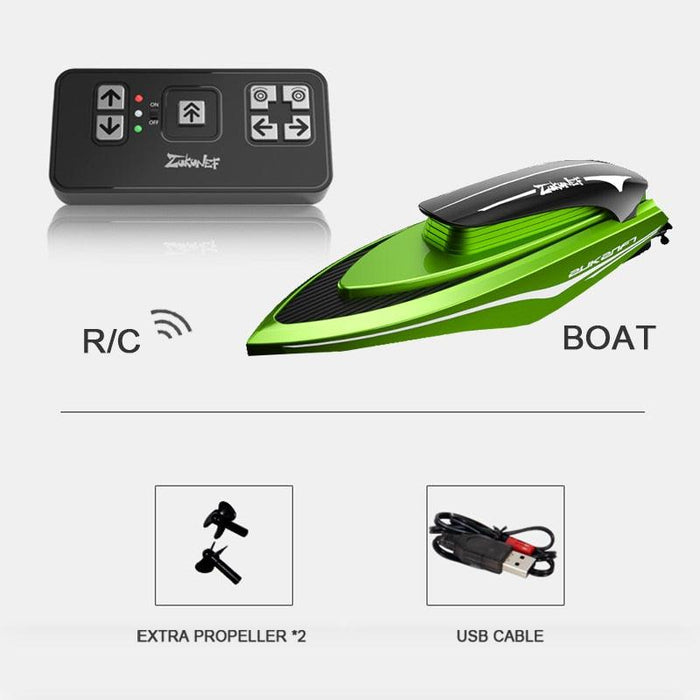 High Speed Mini Boat w/ Led Light Boot upgraderc Green 