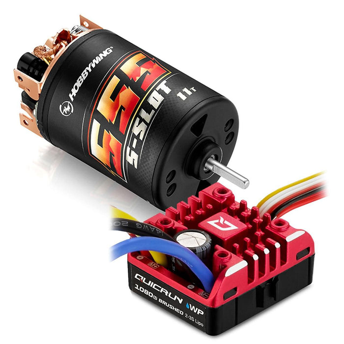 Hobbywing QuicRun WP1080 G2 ESC, 555 Motor Combo (11T)