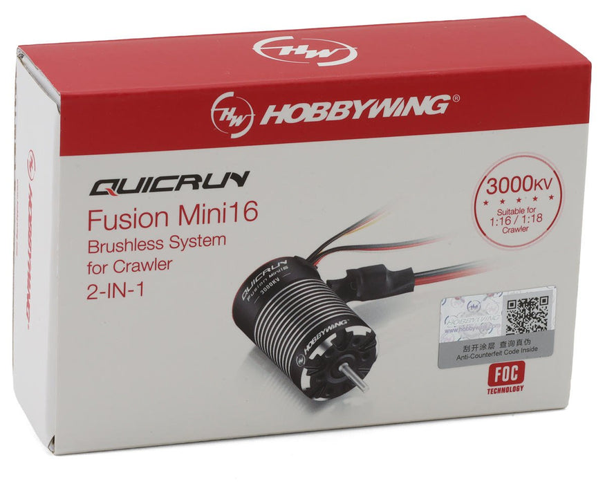 Hobbywing Quicrun Mini16 Fusion 370 ESC et moteur sans balais 3000KV (EC2)