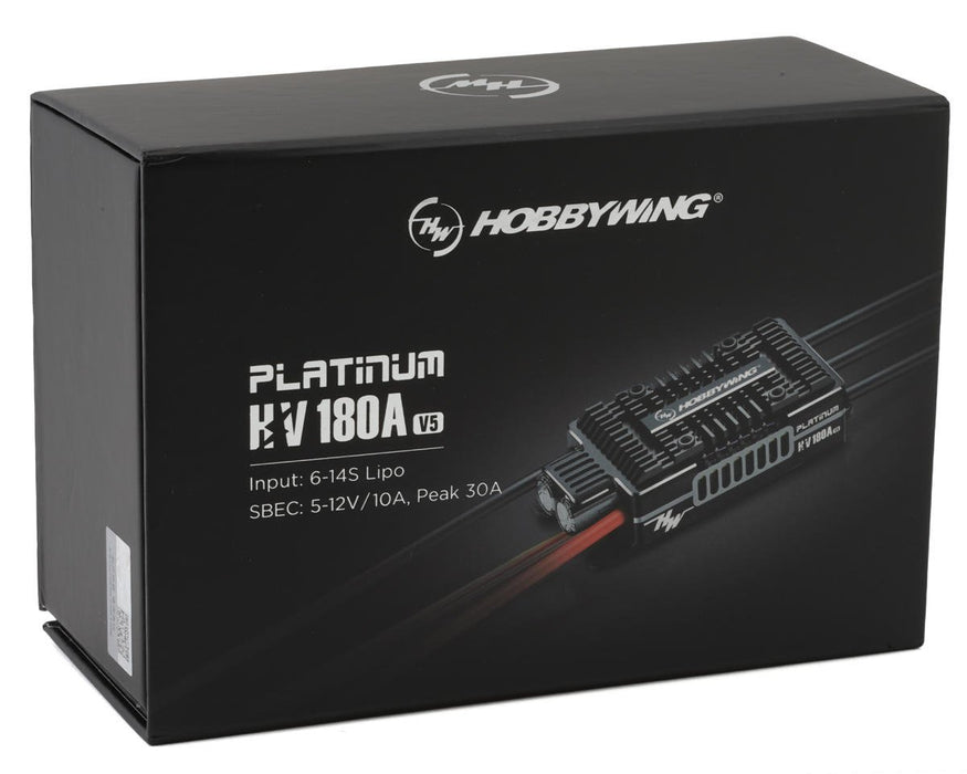 Hobbywing Platinum Pro 180A HV ESC V5 5-14s, 10A BEC