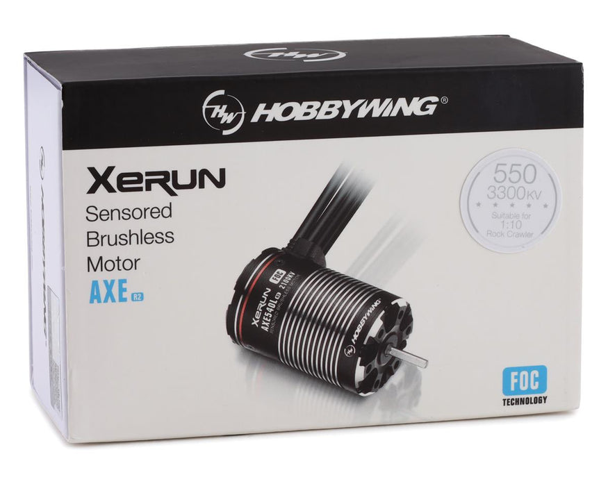 Hobbywing AXE 550 FOC R2 Sensored Brushless Crawler Motor 3300Kv