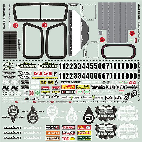 Ecto Decals Sheet for Element RC Enduro SE 1/10 (EL42163)