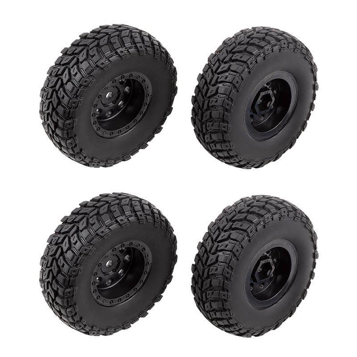 Pneus et jantes noires pour Element RC Enduro12 1/12 (EL41142)
