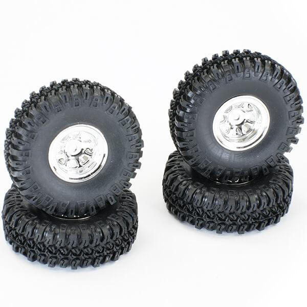 4PCS Wheel Rim Tires for FTX Outback Mini 2.0 1/10 (FTX9375C)