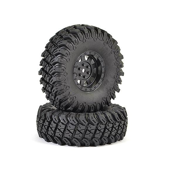 2PCS Wheel Tires & Rims for FTX Outback Hi-Rock 1/10 (FTX9267B)