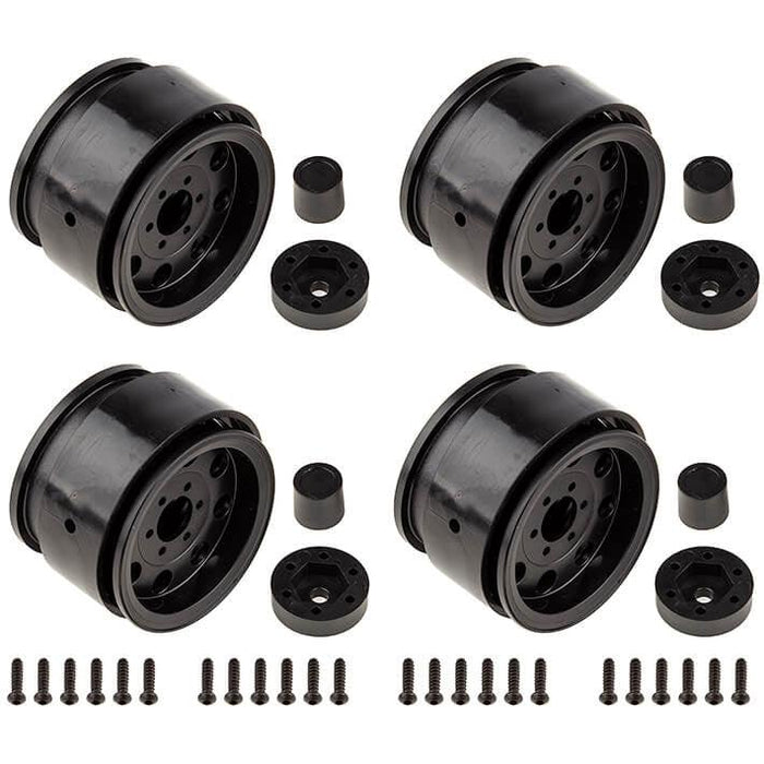 The Echo 1.9" Black Wheel Rims for Element RC Enduro SE 1/10 (EL42109)