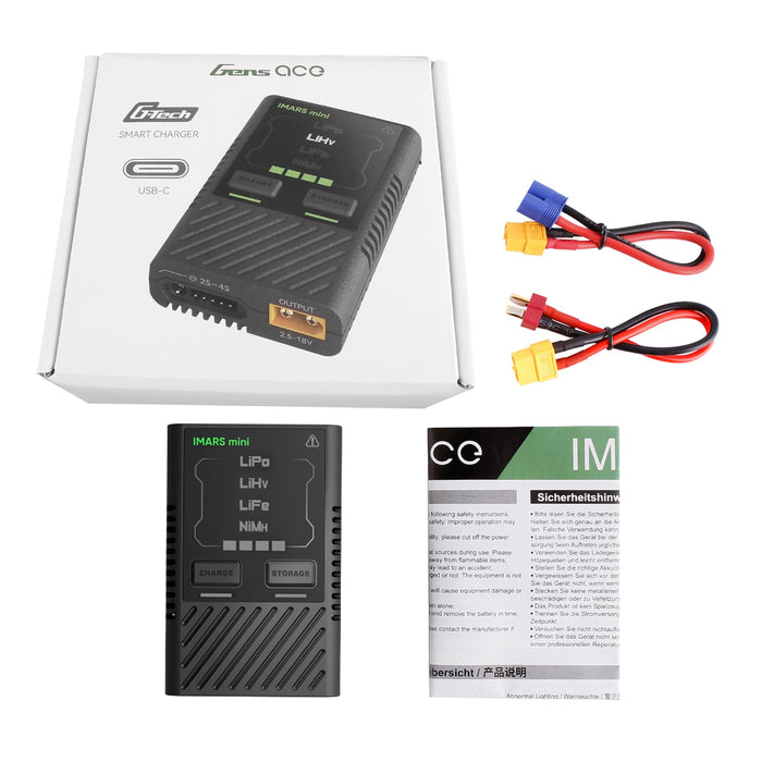 Gens Ace iMars Mini G-Tech USB-C 2-4S 60W Battery Charger