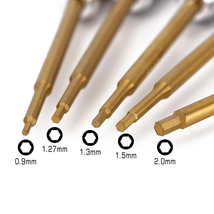 Injora 5Pcs 0.9/1.27/1.3/1.5/2.0mm Hex tool set Gereedschap Injora