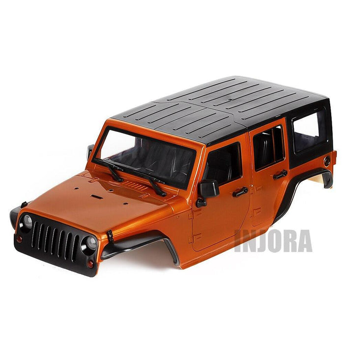 Injora Jeep Wrangler unassembled hard body for Axial SCX10 II (313mm) Body Injora Orange CSL-CK01 
