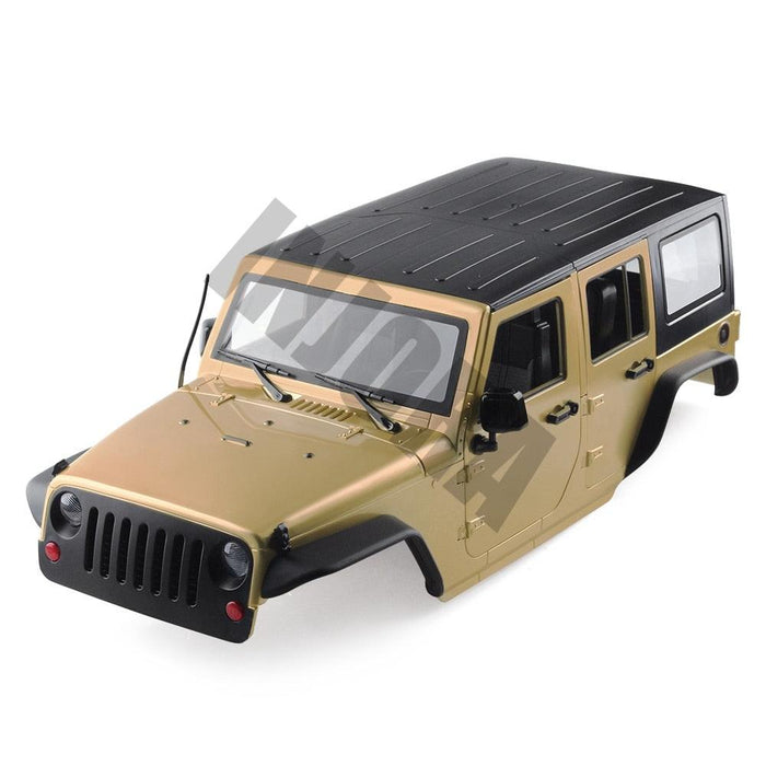 Injora Jeep Wrangler unassembled hard body for Axial SCX10 II (313mm) Body Injora Khaki CSL-CK01 