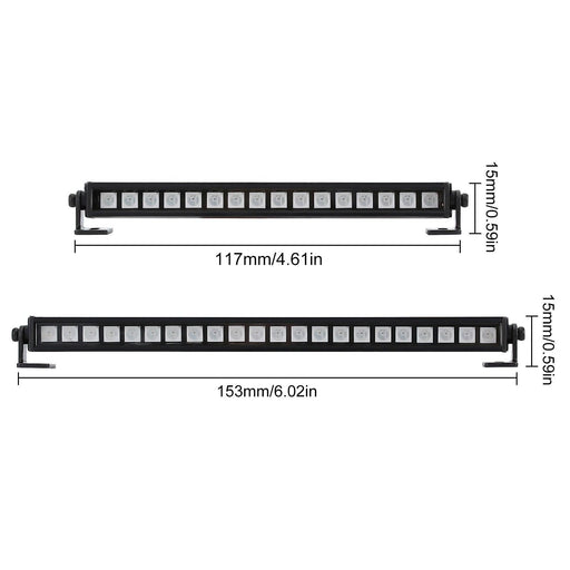Injora Metal 16/22LED Multi-Mode Roof Light Bar for 1/10 crawlers Onderdeel upgraderc 