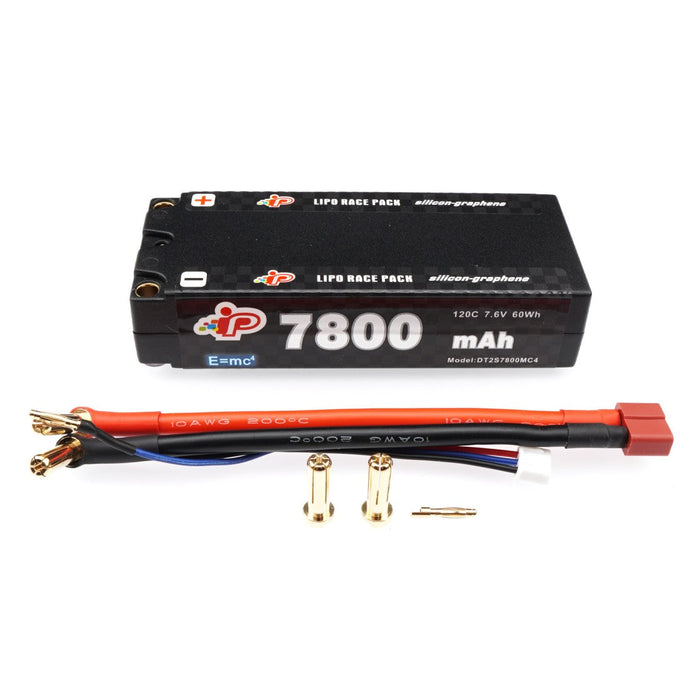 Intellect MC4 7800mAh 120C 7,6V 2S LiHV Silicon Graphene Long Runtime Mid-Shorty Hardcase Battery