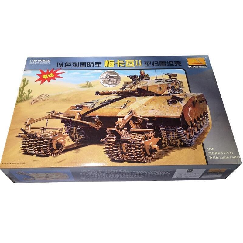 Israeli IDF Merkava II w/ Mine Roller 1/35 Model (Plastic) Bouwset MiniHobbyModels 
