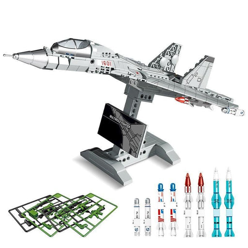 J-16 Fighter Airplane Model Building Blocks (666 stukken) - upgraderc