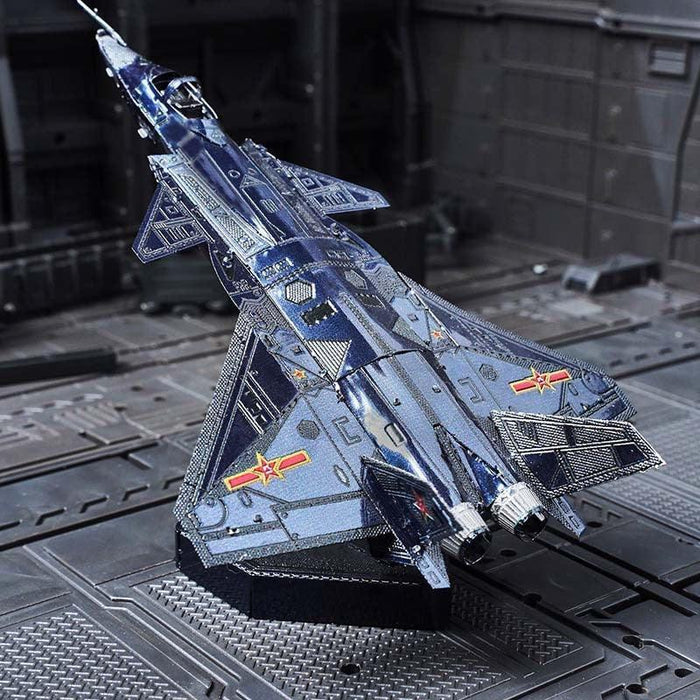 J-20 Fighter Aircraft 3D Model Puzzle (Metaal) - upgraderc