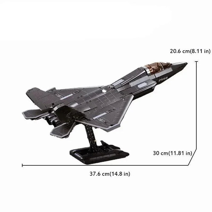 J-35 Fighter Plane Model Building Blocks (838 Stukken) - upgraderc