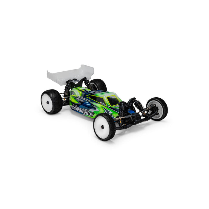JConcepts F2 - Schumacher Cougar LD3 Karosserie mit Teppich, Kunstrasen, Dirt Wing Leichtbauweise