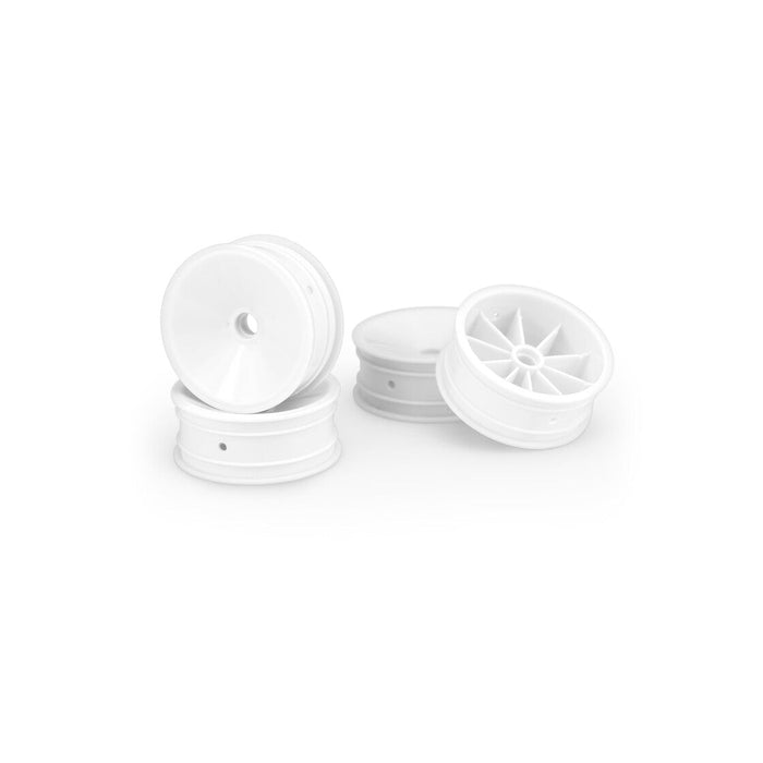 4PCS JConcepts Mono - RC10, RC10B2, RC10B3 2.2" Front Wheel (White)